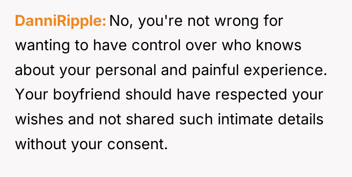 DanniRipple No, you're not wrong for wanting to have control...