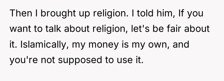 Then I brought up religion. I told him, If you...
