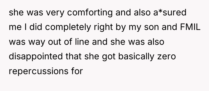 she was very comforting and also a*sured me I did...
