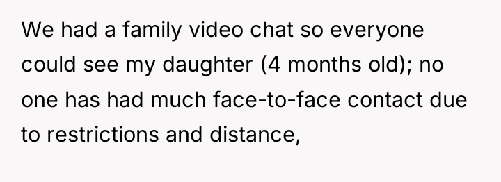 We had a family video chat so everyone could see...