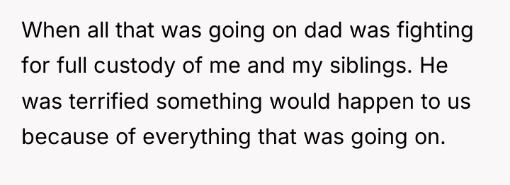 When all that was going on dad was fighting for...