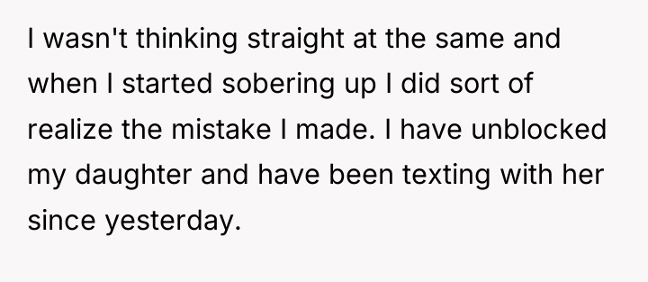 I wasn't thinking straight at the same and when I...