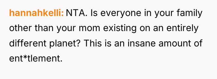 hannahkelli NTA. Is everyone in your family other than your...