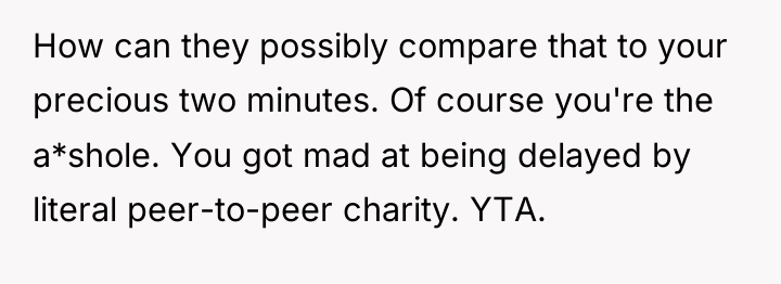 How can they possibly compare that to your precious two...