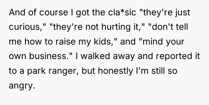And of course I got the cla*sic "they're just curious,"...