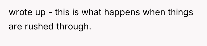 wrote up - this is what happens when things are...