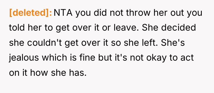[deleted] NTA you did not throw her out you told...