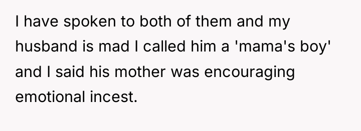 I have spoken to both of them and my husband...