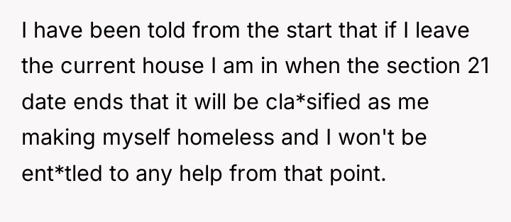 I have been told from the start that if I...