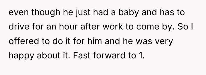 even though he just had a baby and has to...