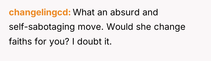 changelingcd What an absurd and self-sabotaging move. Would she change...
