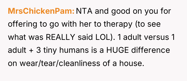 MrsChickenPam NTA and good on you for offering to go...