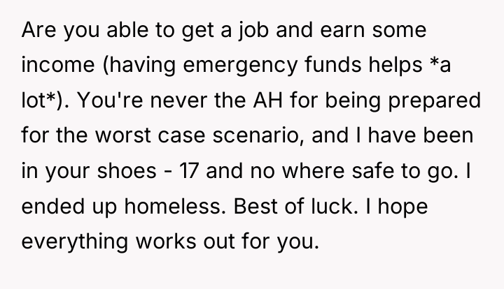 Are you able to get a job and earn some...
