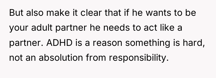 But also make it clear that if he wants to...