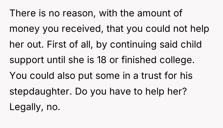 There is no reason, with the amount of money you...