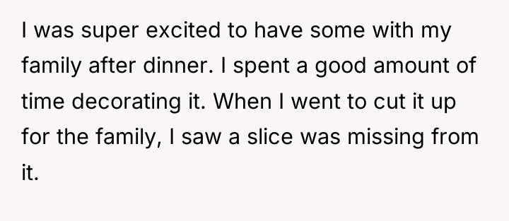 I was super excited to have some with my family...