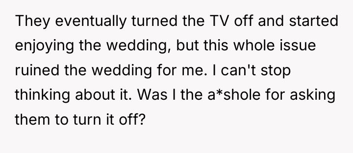 They eventually turned the TV off and started enjoying the...