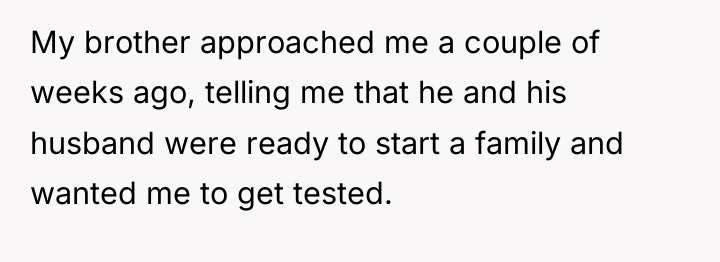 My brother approached me a couple of weeks ago, telling...