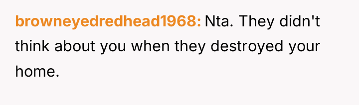browneyedredhead1968 Nta. They didn't think about you when they destroyed...