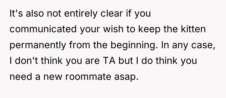 It's also not entirely clear if you communicated your wish...
