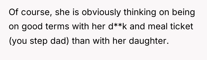 Of course, she is obviously thinking on being on good...