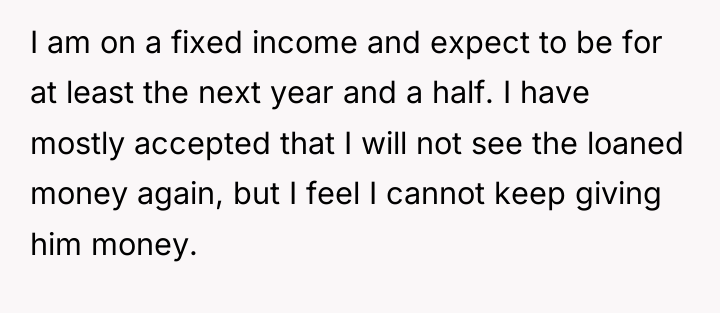 I am on a fixed income and expect to be...