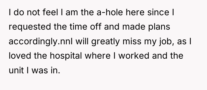 I do not feel I am the a-hole here since...