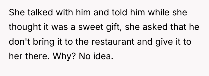 She talked with him and told him while she thought...