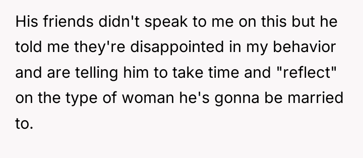 His friends didn't speak to me on this but he...