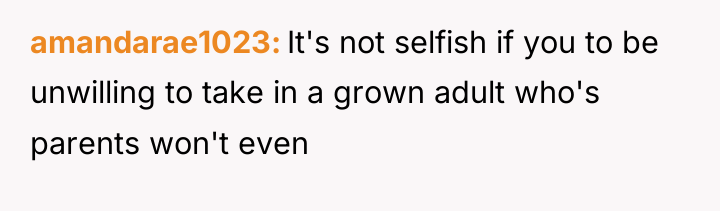 amandarae1023 It's not selfish if you to be unwilling to...