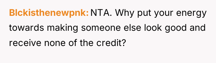 Blckisthenewpnk NTA. Why put your energy towards making someone else...