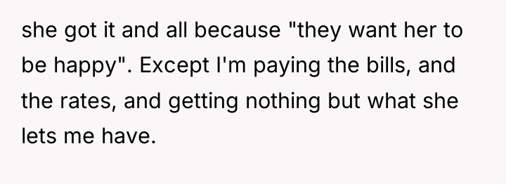 she got it and all because "they want her to...