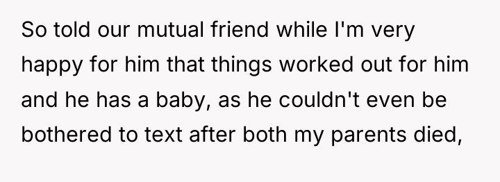 So told our mutual friend while I'm very happy for...