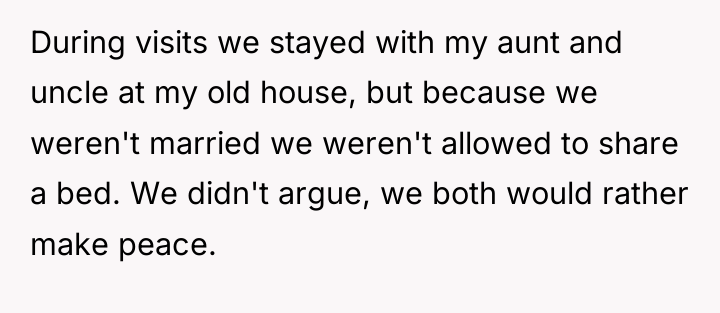 During visits we stayed with my aunt and uncle at...