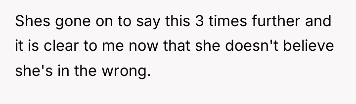 Shes gone on to say this 3 times further and...