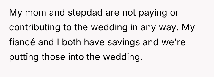 My mom and stepdad are not paying or contributing to...