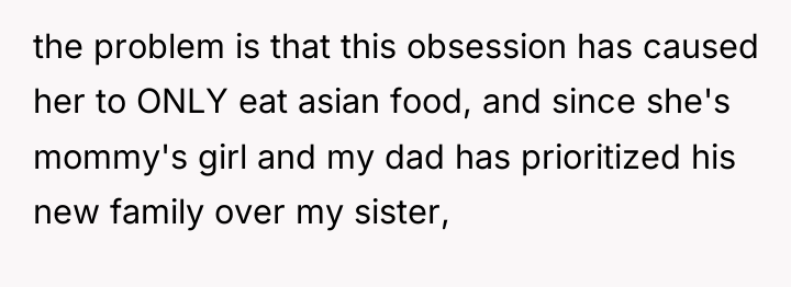 the problem is that this obsession has caused her to...