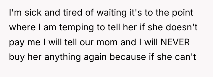 I'm sick and tired of waiting it's to the point...