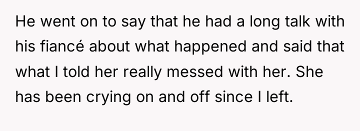 He went on to say that he had a long...