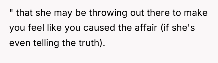 " that she may be throwing out there to make...