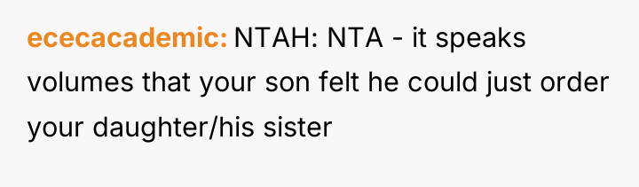 ececacademic NTAH: NTA - it speaks volumes that your son...