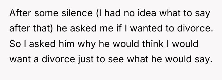 After some silence (I had no idea what to say...