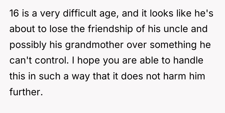 16 is a very difficult age, and it looks like...