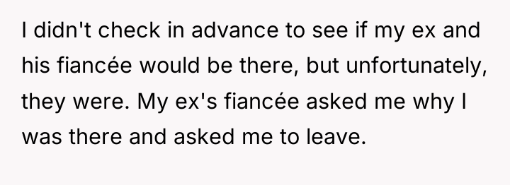 I didn't check in advance to see if my ex...