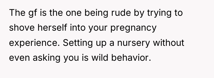The gf is the one being rude by trying to...