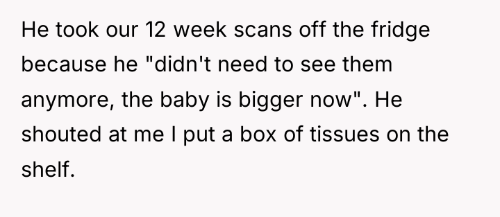 He took our 12 week scans off the fridge because...