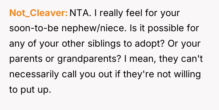 Not_Cleaver NTA. I really feel for your soon-to-be nephew/niece. Is...