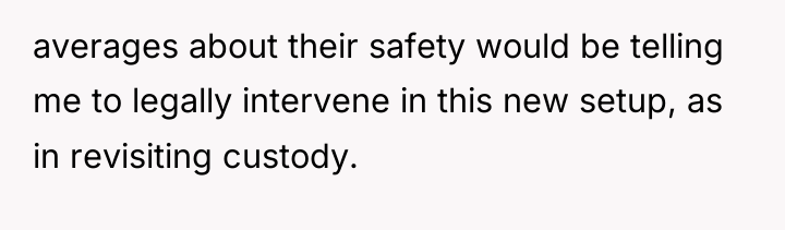 averages about their safety would be telling me to legally...