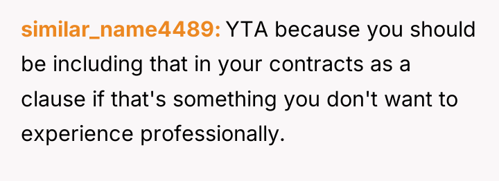 similar_name4489 YTA because you should be including that in your...