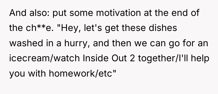 And also: put some motivation at the end of the...